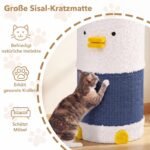 Dviejų aukštų kačių namelis su sizaline draskykle (Mėlyna ir balta) – Paveikslėlis 4