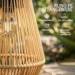 Dviejų dalių pakabinamų ratano saulės žibintų rinkinys su šviesos jutikliu – Paveikslėlis 6