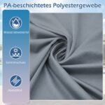 Dvigubas saulės skėtis su tvirtu pagrindu 400 x 212 cm (Pilka) – Paveikslėlis 5