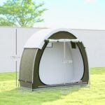 Dvirčių garažas 2 dviračiams, atsparus vandeniui ir UV spinduliams, su ventiliacija