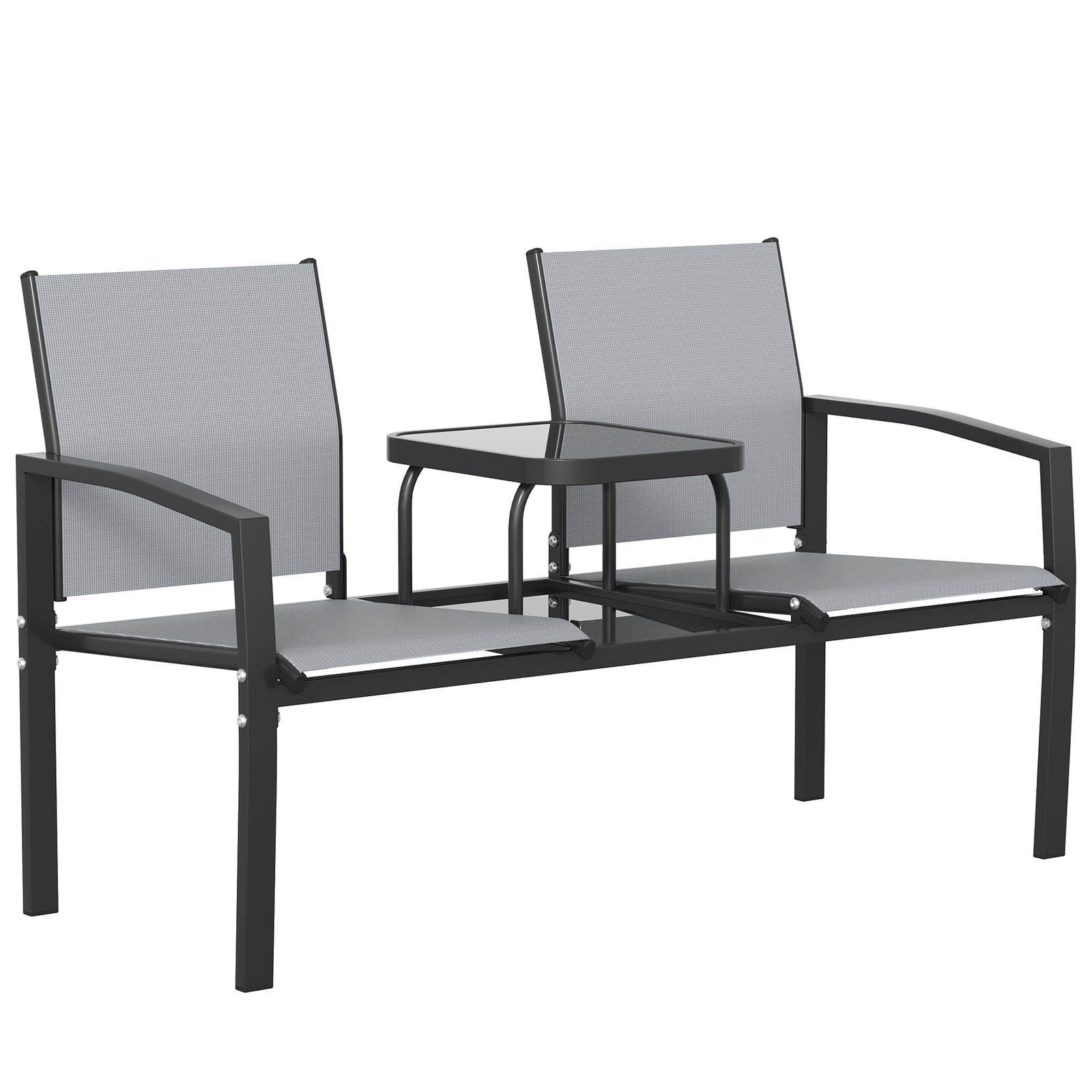 Dvivietis sodo suoliukas su atlošu