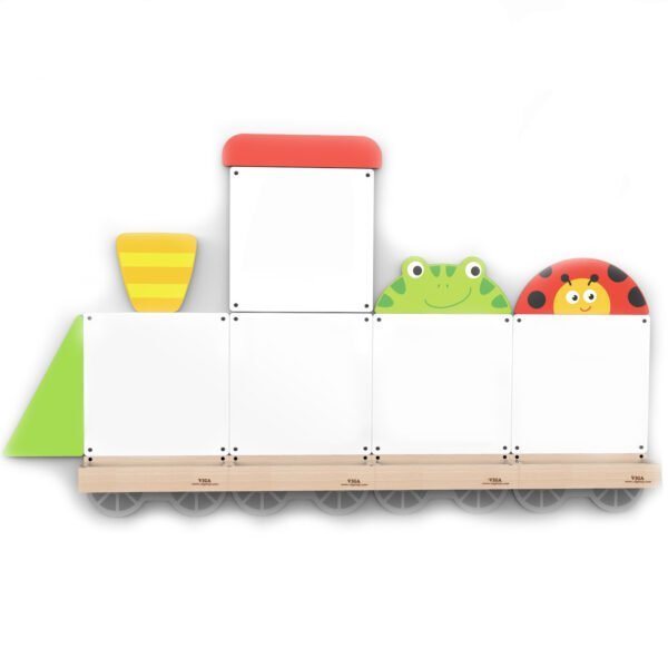 Edukacinis gyvūnėlių traukinys su magnetinėmis lentomis