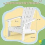 Ergonominė Adirondack HIPS plastiko kėdė vaikams (Balta)