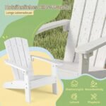 Ergonominė Adirondack HIPS plastiko kėdė vaikams (Balta)