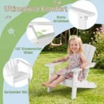 Ergonominė Adirondack HIPS plastiko kėdė vaikams (Balta)