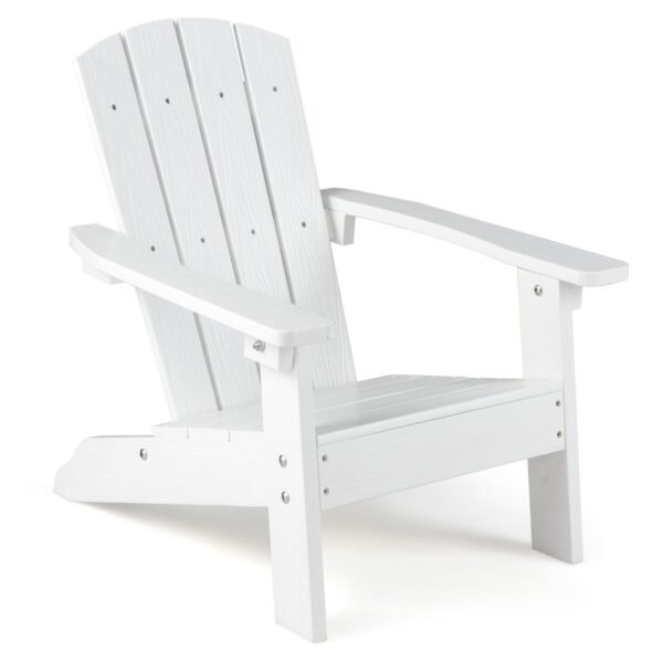 Ergonominė Adirondack HIPS plastiko kėdė vaikams (Balta)