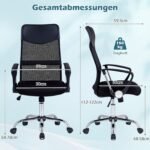 Ergonominė biuro supamoji kėdė (Juoda) – Paveikslėlis 2