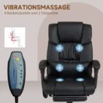 Ergonominė biuro kėdė su masažu ir ištraukiama atrama kojoms – Paveikslėlis 6