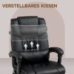 Ergonominė biuro kėdė su masažu ir ištraukiama atrama kojoms – Paveikslėlis 7