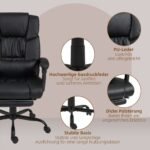 Ergonominė biuro kėdė su masažu ir ištraukiama atrama kojoms – Paveikslėlis 8