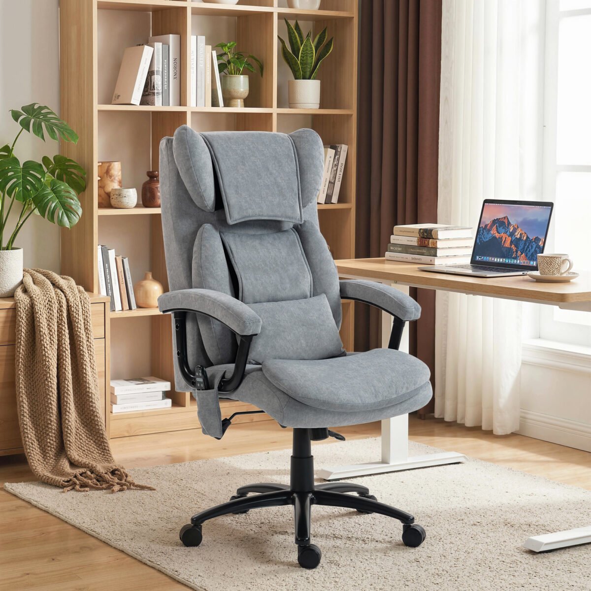 Ergonominė masažinė vadovo kėdė su „Butterfly“ tipo atlošu – Paveikslėlis 2