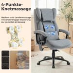 Ergonominė masažinė vadovo kėdė su „Butterfly“ tipo atlošu – Paveikslėlis 4