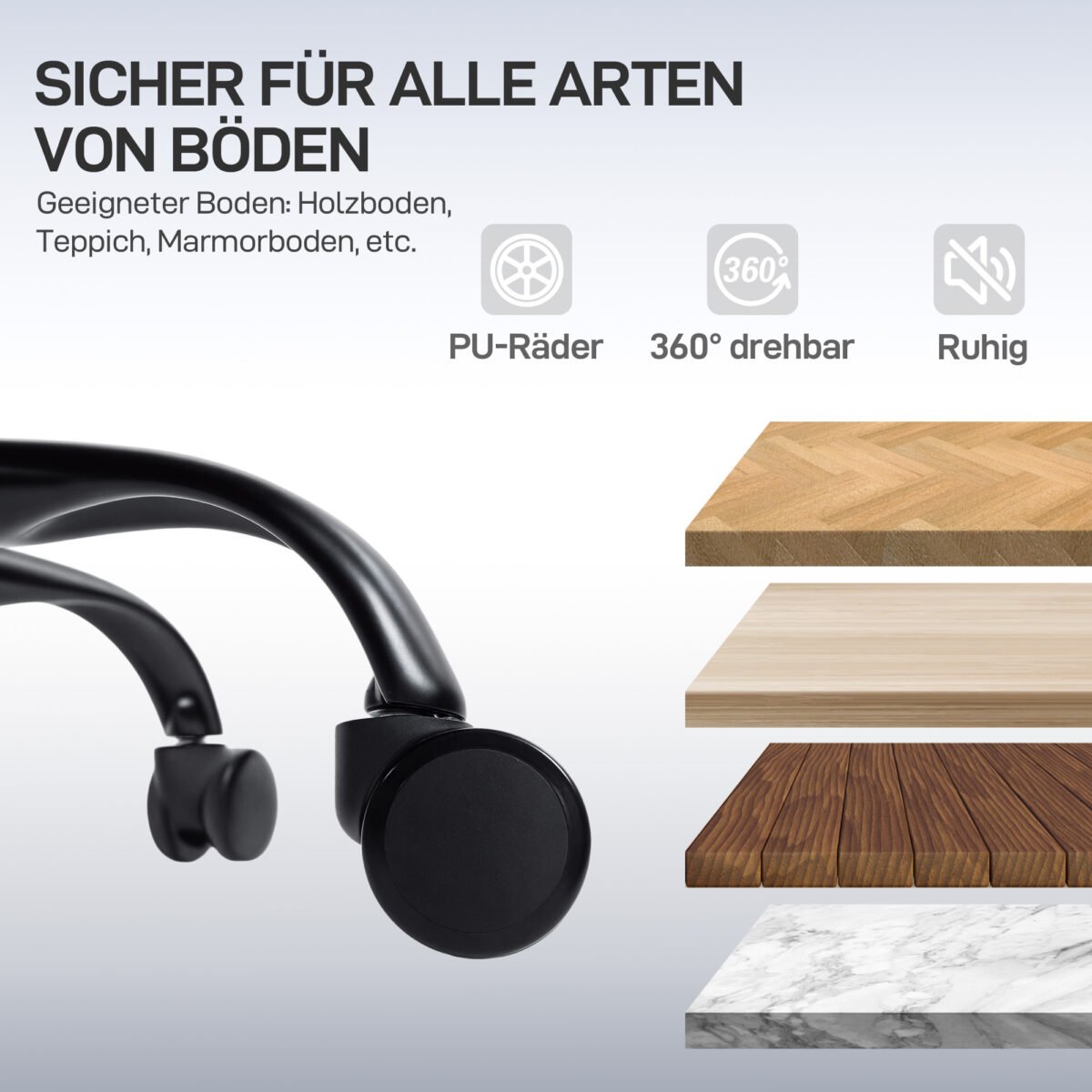 Ergonomiška biuro kėdė su 3 zonų juosmens atrama ir ištraukiama kojų atrama – Paveikslėlis 9