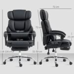 Ergonomiška biuro kėdė su atlenkiamu atlošu ir kojų atrama