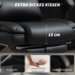Ergonomiška biuro kėdė su atlenkiamu atlošu ir kojų atrama