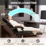Ergonomiška biuro kėdė su atlenkiamu atlošu ir kojų atrama