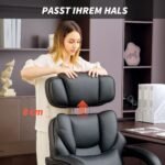 Ergonomiška biuro kėdė su atlenkiamu atlošu ir kojų atrama