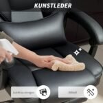 Ergonomiška biuro kėdė su atlenkiamu atlošu ir kojų atrama