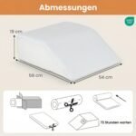 Ergonomiška putplasčio kojų pakėlimo pagalvė su nuimamu užvalkalu (Balta) – Paveikslėlis 2