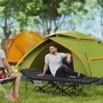 Ergonomiška sulankstoma kempingo lova su čiužiniu – Paveikslėlis 2