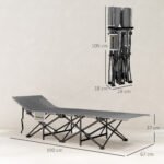 Ergonomiška sulankstoma kempingo lova su čiužiniu – Paveikslėlis 3