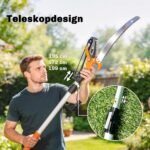 Genėjimo pjūklas-žirklės du viename su teleskopiniu kotu 135/172/199 cm