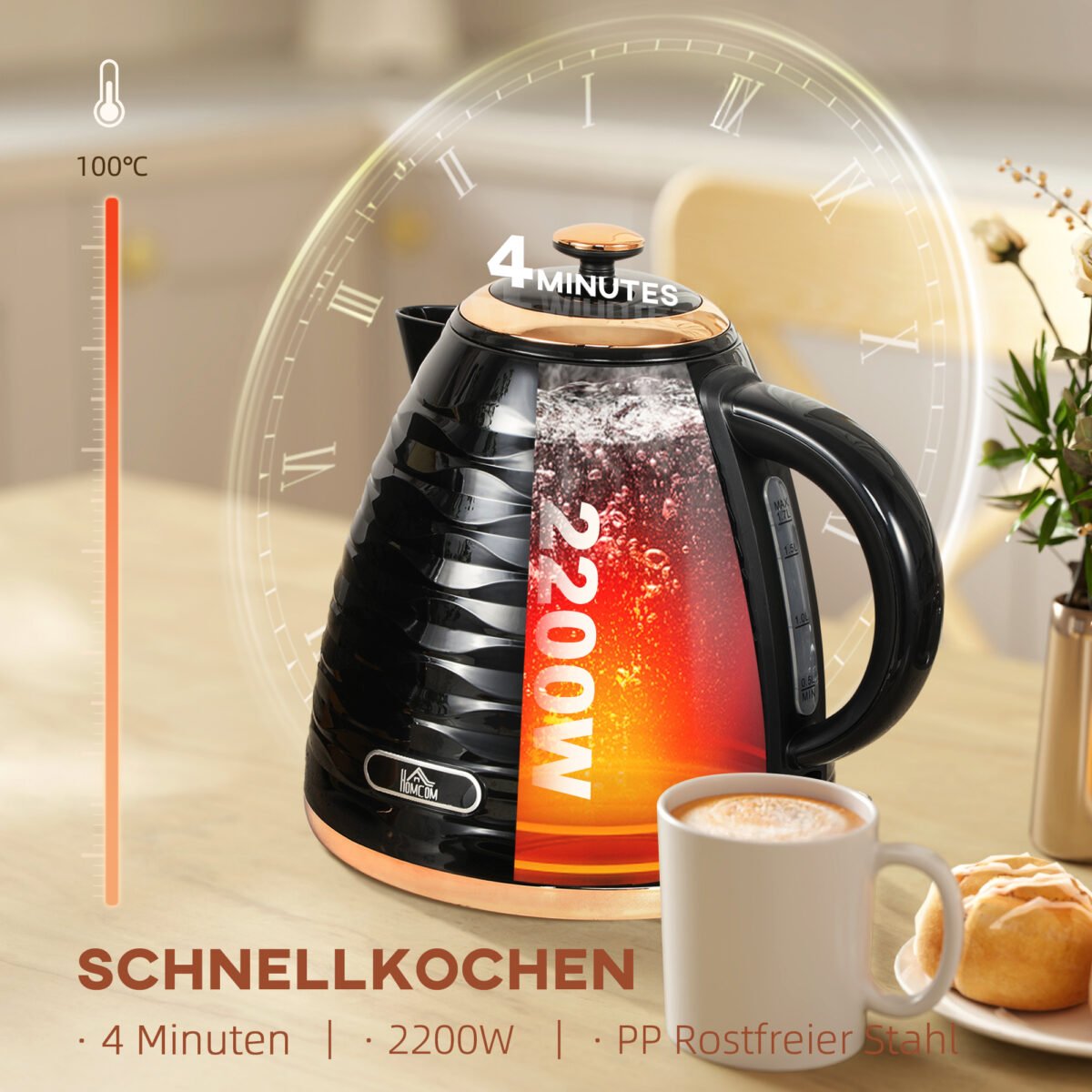 Greito virimo elektrinis virdulys 1,7 l su nuimamu kalkių filtru – Paveikslėlis 4