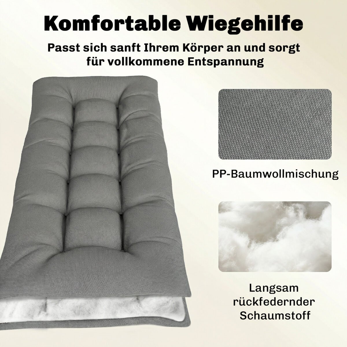 Gulimojo krėslo pagalvė su tvirtinimo diržais atspari oro sąlygoms – Paveikslėlis 5