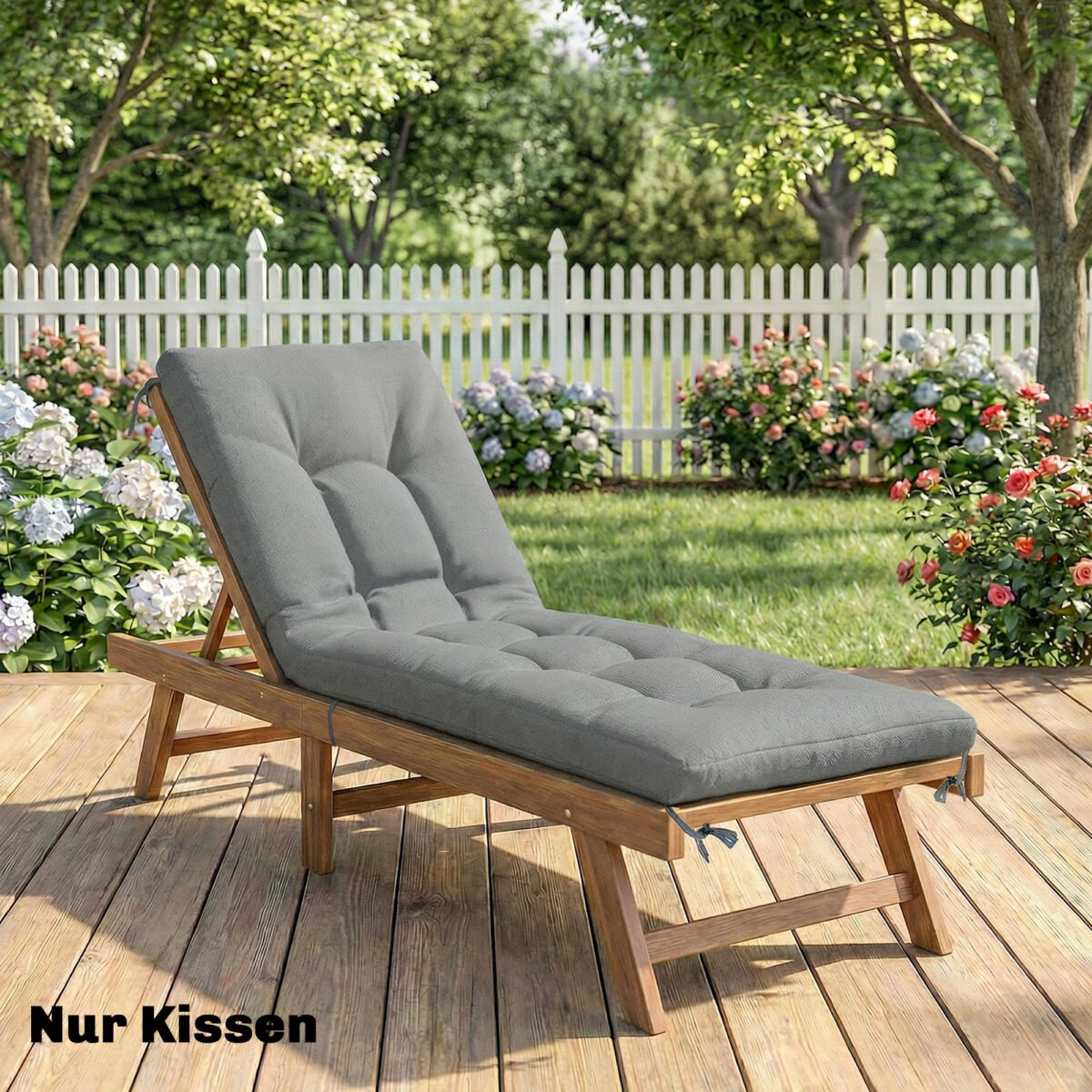 Gulimojo krėslo pagalvė su tvirtinimo diržais atspari oro sąlygoms – Paveikslėlis 8