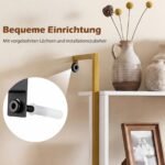 Industrinio stiliaus 4 pakopų sieninė lentyna su spintelėmis (Balta) – Paveikslėlis 4