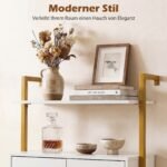 Industrinio stiliaus 4 pakopų sieninė lentyna su spintelėmis (Balta) – Paveikslėlis 5