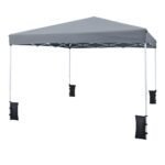 Išskleidžiamas sulankstomas sodo paviljonas su reguliuojamu aukščiu (Pilka)