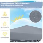 Išskleidžiamas sulankstomas sodo paviljonas su reguliuojamu aukščiu (Pilka) – Paveikslėlis 4