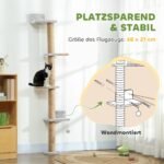 Kačių sieninė draskyklė su penkiomis platformomis ir sizalo stulpeliais – Paveikslėlis 5