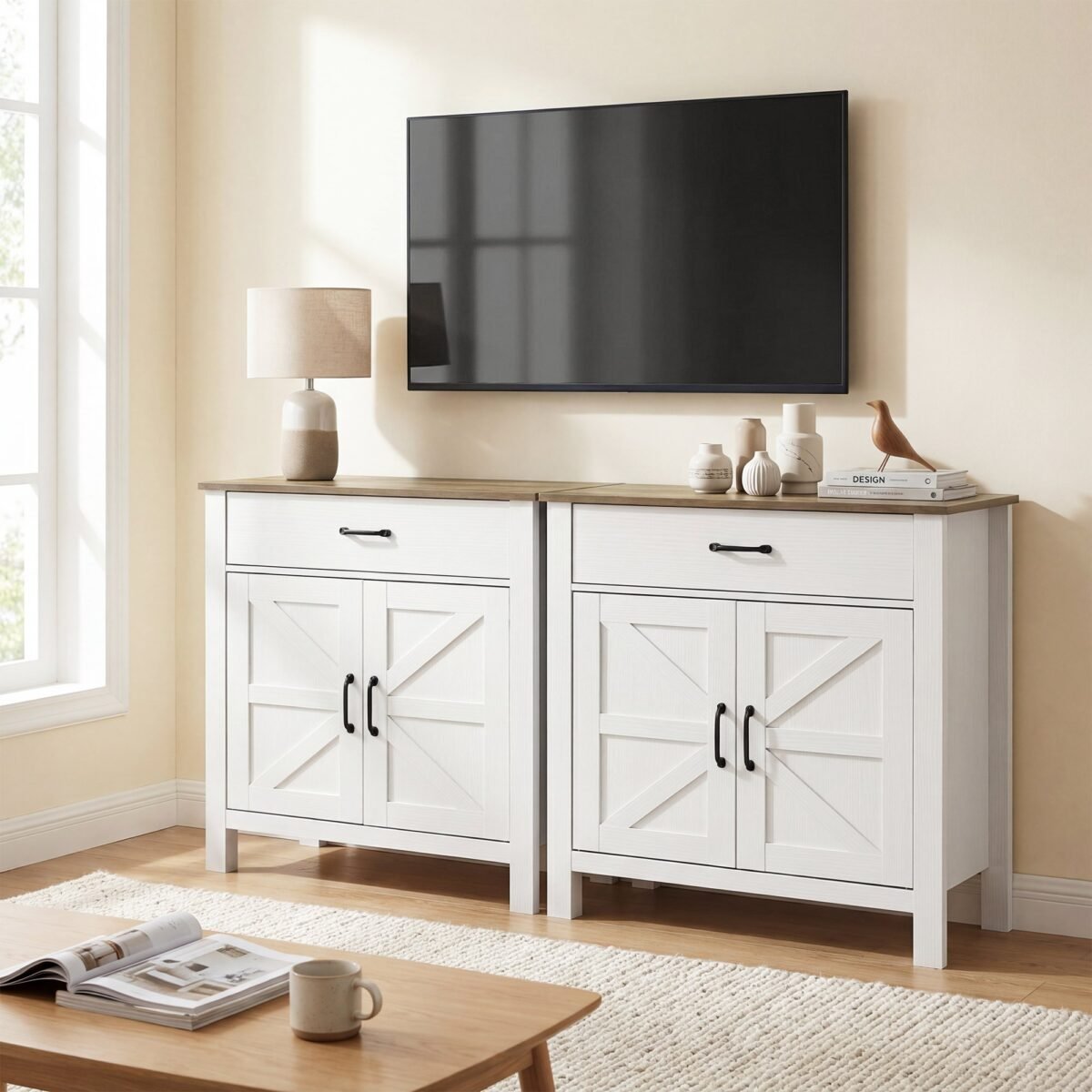 Kaimiško stiliaus kredensas su stumdomomis durimis – Paveikslėlis 8