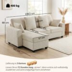 Kampinė sofa su keičiamo kampo šezlongu ir aksomine apdaila – Paveikslėlis 3