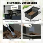 Kirmėlių komposteris su keturiais ventiliuojamais skyriais ir skystų trąšų kraneliu – Paveikslėlis 8
