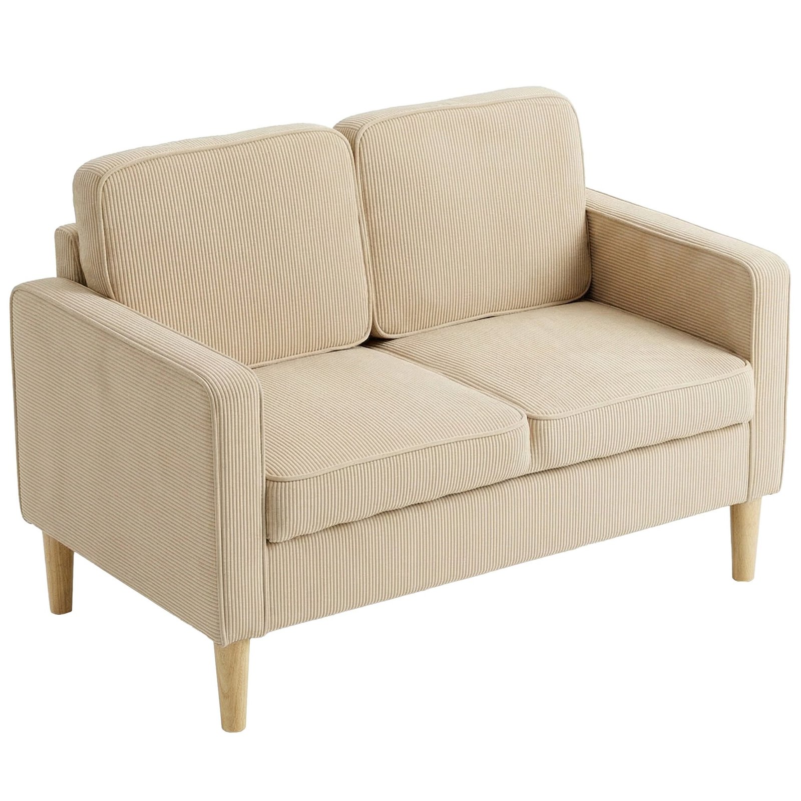 Kompaktiška dvivietė kordo sofa su daiktadėže Kompaktiška dvivietė kordo sofa su daiktadėže