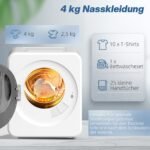 Kompaktiška ventiliacinė skalbinių džiovyklė su 4 kg talpa ir sterilizavimo funkcija