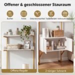 Kopėtinė lentyna su atviromis lentynomis ir uždara spintele (Balta) – Paveikslėlis 4