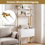 Kopėtinė lentyna su atviromis lentynomis ir uždara spintele (Balta) – Paveikslėlis 5