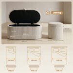 Kordinis suoliukas-daiktadėžė su paminkštinta sėdyne – Paveikslėlis 3