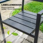 Kraunamų terasos kėdžių su HDPE lamelėmis ir porankiais 4 vnt. komplektas – Paveikslėlis 6