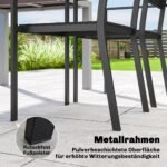 Kraunamų terasos kėdžių su HDPE lamelėmis ir porankiais 4 vnt. komplektas – Paveikslėlis 7