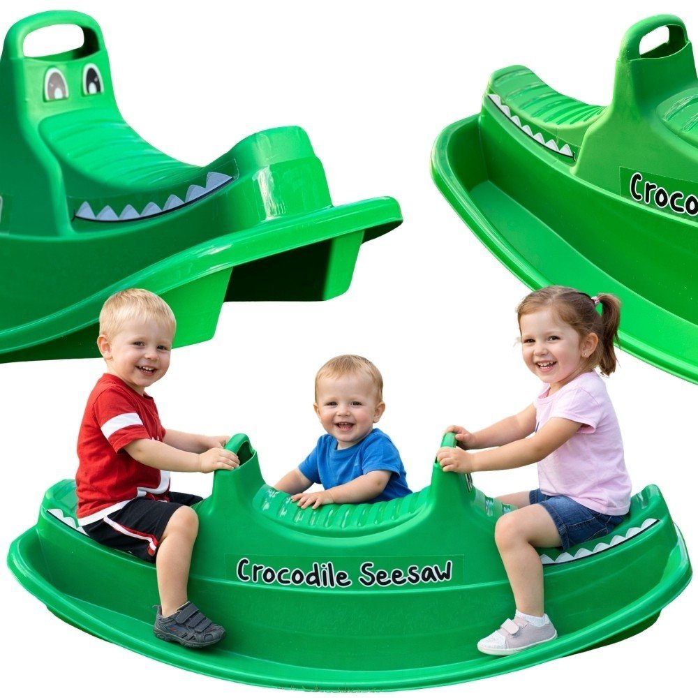 Krokodilo formos dvivietės balansinės supynės