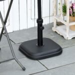 Kvadratinis skėčio stovas su 11 kg betono užpildu skirtas 32-38 mm stiebo skersmeniui