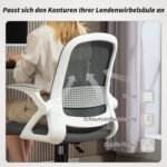 Kvėpuojanti tinklinė biuro kėdė su sulankstomais porankiais