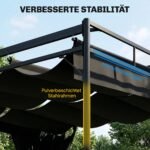 Laisvai pastatoma pergola su ištraukiamu stogu ir užuolaidomis 3x3 m – Paveikslėlis 6