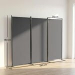 Laisvai pastatoma trijų dalių lauko privatumo sienelė – Paveikslėlis 3