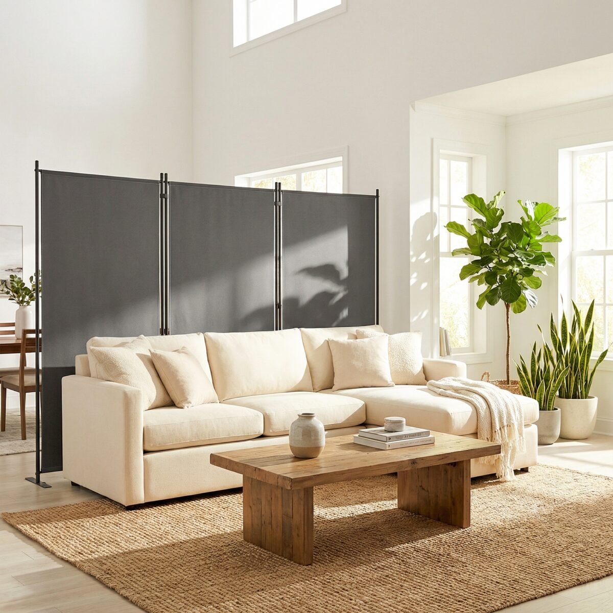 Laisvai pastatoma trijų dalių lauko privatumo sienelė – Paveikslėlis 9